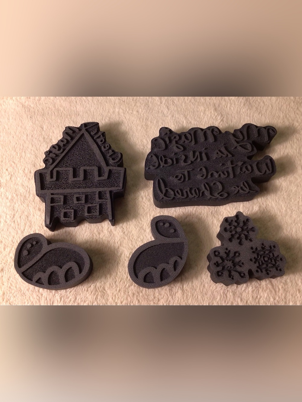 Black Foam Craft Stamps - Assorted Shapes